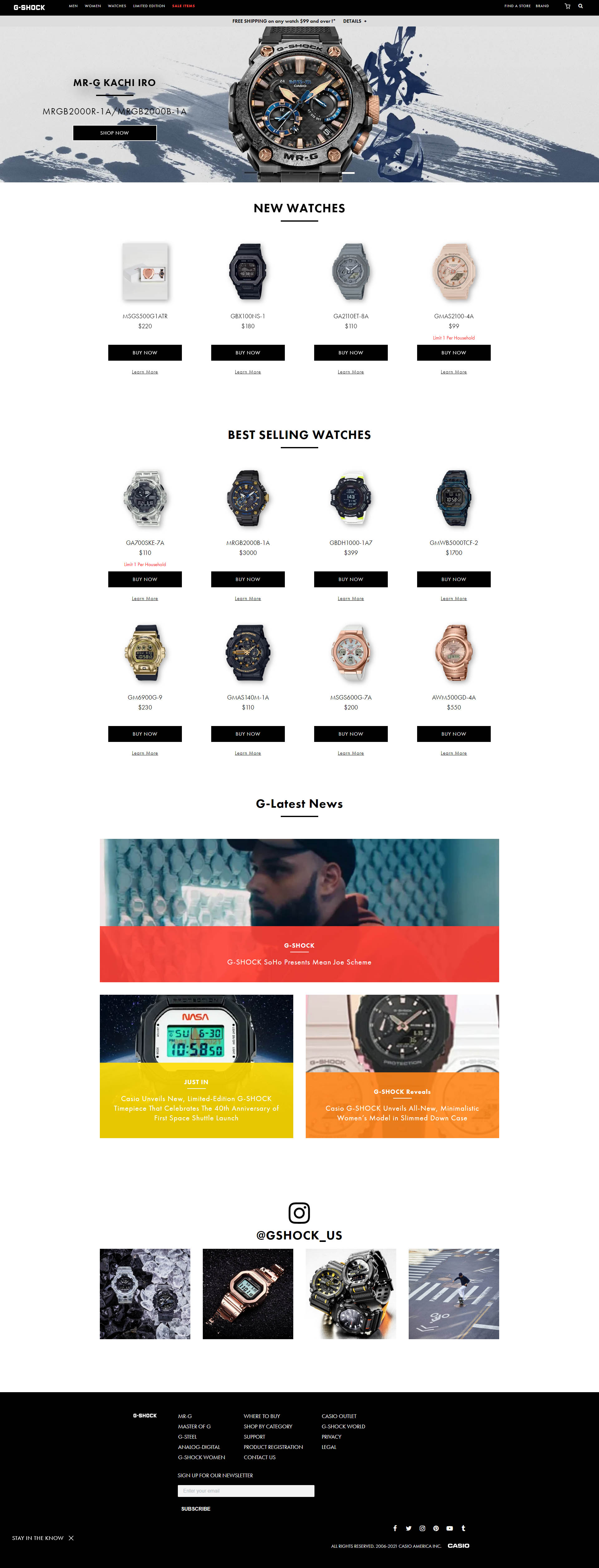 gshock home page